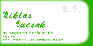miklos vucsak business card